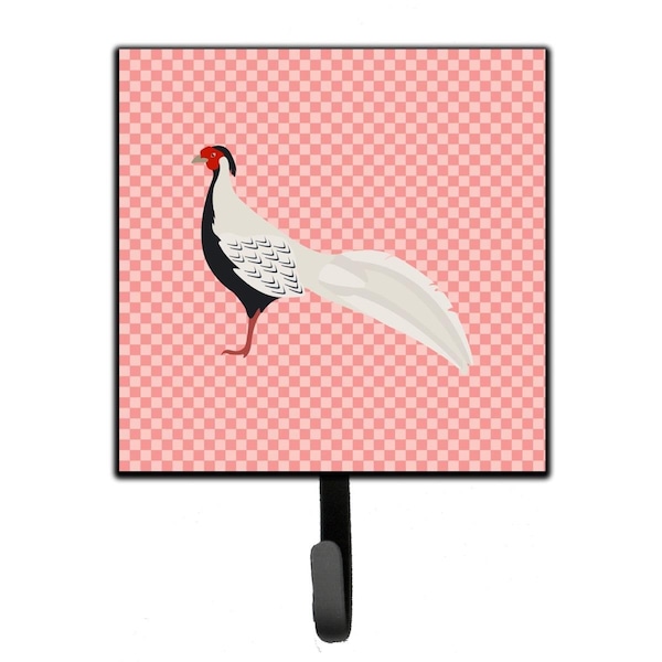 Carolines Treasures Silver Pheasant Pink Check Leash or Key Holder BB7929SH4 - main